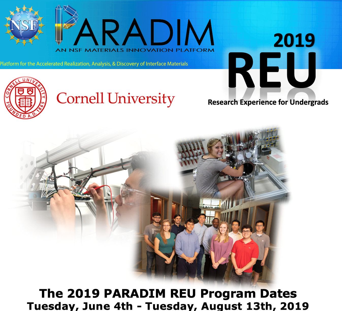REU Program Cornell PARADIM